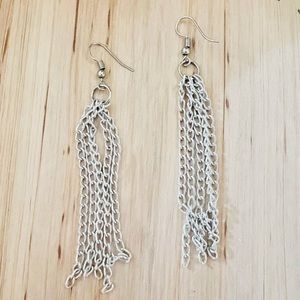 Earrings 5 chains dangle fashion